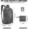 imageG4Free 24L Packable Hiking Backpack Lightweight Foldable Small Sport Travel Daypack Water Resistant for Women MenDark Grey