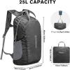 imageG4Free 25L Lightweight Hiking Backpack Packable Foldable Sport Travel Daypack Water Resistant for Women MenBlueBlack