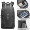 imageG4Free 25L Lightweight Hiking Backpack Packable Foldable Sport Travel Daypack Water Resistant for Women MenBlueBlack