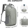 imageG4Free 25L Lightweight Hiking Backpack Packable Foldable Sport Travel Daypack Water Resistant for Women MenBlueGrey Green