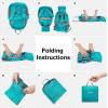 imageG4Free 25L Lightweight Hiking Backpack Packable Foldable Sport Travel Daypack Water Resistant for Women MenBluePeacock Blue