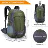 imageG4Free 35L Hiking Backpack Water Resistant Outdoor Sports Travel Daypack Lightweight with Rain Cover for Women Men Peacock GreenArmy Green