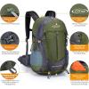 imageG4Free 35L Hiking Backpack Water Resistant Outdoor Sports Travel Daypack Lightweight with Rain Cover for Women Men Peacock GreenArmy Green