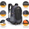 imageG4Free 35L Hiking Backpack Water Resistant Outdoor Sports Travel Daypack Lightweight with Rain Cover for Women Men Peacock GreenBlack