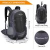 imageG4Free 35L Hiking Backpack Water Resistant Outdoor Sports Travel Daypack Lightweight with Rain Cover for Women Men Peacock GreenBlack