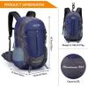 imageG4Free 35L Hiking Backpack Water Resistant Outdoor Sports Travel Daypack Lightweight with Rain Cover for Women Men Peacock GreenDark Blue