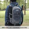 imageG4Free 35L Hiking Backpack Water Resistant Outdoor Sports Travel Daypack Lightweight with Rain Cover for Women Men Peacock GreenGrey  Blue