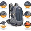imageG4Free 35L Hiking Backpack Water Resistant Outdoor Sports Travel Daypack Lightweight with Rain Cover for Women Men Peacock GreenGrey  Blue