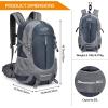 imageG4Free 35L Hiking Backpack Water Resistant Outdoor Sports Travel Daypack Lightweight with Rain Cover for Women Men Peacock GreenGrey  Blue