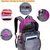 imageG4Free 35L Hiking Backpack Water Resistant Outdoor Sports Travel Daypack Lightweight with Rain Cover for Women Men Peacock GreenRose Red
