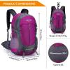 imageG4Free 35L Hiking Backpack Water Resistant Outdoor Sports Travel Daypack Lightweight with Rain Cover for Women Men Peacock GreenRose Red