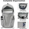 imageG4Free 35L Travel Daypack Waterproof Hiking Backpack for Camping Outdoor Sports Men Women Light GreyLight Grey