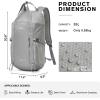 imageG4Free 35L Travel Daypack Waterproof Hiking Backpack for Camping Outdoor Sports Men Women Light GreyLight Grey