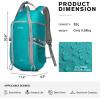 imageG4Free 35L Travel Daypack Waterproof Hiking Backpack for Camping Outdoor Sports Men Women Light GreyPeacock Blue