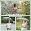 imageG4Free 42 Inch Clear Travel Umbrella Windproof Automatic Open and Close Transparent Foldable Compact Umbrella for Rain Wedding and Large Rain Use Clear Canopy for Women Menclear