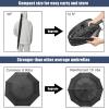imageG4Free 42465462 Inch Large Golf Umbrella Compact Reverse Travel Umbrella 10 Ribs Windproof for Rain Double Canopy Automatic Open CloseBlack