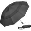 imageG4Free 42465462 Inch Large Golf Umbrella Compact Reverse Travel Umbrella 10 Ribs Windproof for Rain Double Canopy Automatic Open CloseBlack