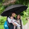 imageG4Free 42465462 Inch Large Golf Umbrella Compact Reverse Travel Umbrella 10 Ribs Windproof for Rain Double Canopy Automatic Open CloseBlack