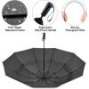 imageG4Free 42465462 Inch Large Golf Umbrella Compact Reverse Travel Umbrella 10 Ribs Windproof for Rain Double Canopy Automatic Open CloseBlack