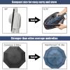 imageG4Free 42465462 Inch Large Golf Umbrella Compact Reverse Travel Umbrella 10 Ribs Windproof for Rain Double Canopy Automatic Open CloseBlue