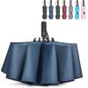 imageG4Free 42465462 Inch Large Golf Umbrella Compact Reverse Travel Umbrella 10 Ribs Windproof for Rain Double Canopy Automatic Open CloseBlue