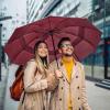 imageG4Free 42465462 Inch Large Golf Umbrella Compact Reverse Travel Umbrella 10 Ribs Windproof for Rain Double Canopy Automatic Open CloseBurgendy