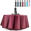 imageG4Free 42465462 Inch Large Golf Umbrella Compact Reverse Travel Umbrella 10 Ribs Windproof for Rain Double Canopy Automatic Open CloseBurgendy