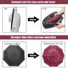 imageG4Free 42465462 Inch Large Golf Umbrella Compact Reverse Travel Umbrella 10 Ribs Windproof for Rain Double Canopy Automatic Open CloseBurgendy