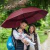 imageG4Free 42465462 Inch Large Golf Umbrella Compact Reverse Travel Umbrella 10 Ribs Windproof for Rain Double Canopy Automatic Open CloseBurgendy