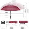 imageG4Free 42465462 Inch Large Golf Umbrella Compact Reverse Travel Umbrella 10 Ribs Windproof for Rain Double Canopy Automatic Open CloseBurgendy