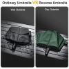 imageG4Free 42465462 Inch Large Golf Umbrella Compact Reverse Travel Umbrella 10 Ribs Windproof for Rain Double Canopy Automatic Open CloseDark Green