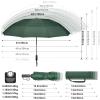 imageG4Free 42465462 Inch Large Golf Umbrella Compact Reverse Travel Umbrella 10 Ribs Windproof for Rain Double Canopy Automatic Open CloseDark Green