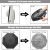 imageG4Free 42465462 Inch Large Golf Umbrella Compact Reverse Travel Umbrella 10 Ribs Windproof for Rain Double Canopy Automatic Open CloseGrey