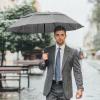 imageG4Free 42465462 Inch Large Golf Umbrella Compact Reverse Travel Umbrella 10 Ribs Windproof for Rain Double Canopy Automatic Open CloseGrey