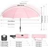 imageG4Free 42465462 Inch Large Golf Umbrella Compact Reverse Travel Umbrella 10 Ribs Windproof for Rain Double Canopy Automatic Open ClosePink