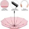 imageG4Free 42465462 Inch Large Golf Umbrella Compact Reverse Travel Umbrella 10 Ribs Windproof for Rain Double Canopy Automatic Open ClosePink