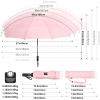 imageG4Free 42465462 Inch Large Golf Umbrella Compact Reverse Travel Umbrella 10 Ribs Windproof for Rain Double Canopy Automatic Open ClosePink
