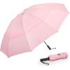 imageG4Free 42465462 Inch Large Golf Umbrella Compact Reverse Travel Umbrella 10 Ribs Windproof for Rain Double Canopy Automatic Open ClosePink