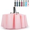 imageG4Free 42465462 Inch Large Golf Umbrella Compact Reverse Travel Umbrella 10 Ribs Windproof for Rain Double Canopy Automatic Open ClosePink