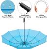 imageG4Free 42465462 Inch Large Golf Umbrella Compact Reverse Travel Umbrella 10 Ribs Windproof for Rain Double Canopy Automatic Open CloseSky Blue