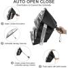 imageG4Free 42465462 Inch Large Golf Umbrella Compact Reverse Travel Umbrella 10 Ribs Windproof for Rain Double Canopy Automatic Open CloseSliverBlack