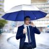 imageG4Free 42465462 Inch Large Golf Umbrella Compact Reverse Travel Umbrella 10 Ribs Windproof for Rain Double Canopy Automatic Open CloseSliverBlue