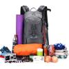 imageG4Free 45L Hiking Travel Backpack Waterproof with Rain Cover Outdoor Camping Daypack for Men Women BlackDark Grey