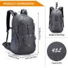 imageG4Free 45L Hiking Travel Backpack Waterproof with Rain Cover Outdoor Camping Daypack for Men Women BlackDark Grey