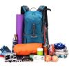 imageG4Free 45L Hiking Travel Backpack Waterproof with Rain Cover Outdoor Camping Daypack for Men Women BlackGrey Blue