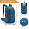 imageG4Free 45L Hiking Travel Backpack Waterproof with Rain Cover Outdoor Camping Daypack for Men Women BlackGrey Blue