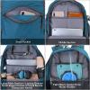 imageG4Free 45L Hiking Travel Backpack Waterproof with Rain Cover Outdoor Camping Daypack for Men Women BlackGrey Blue