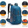 imageG4Free 45L Hiking Travel Backpack Waterproof with Rain Cover Outdoor Camping Daypack for Men Women BlackGrey Blue