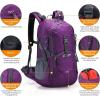 imageG4Free 45L Hiking Travel Backpack Waterproof with Rain Cover Outdoor Camping Daypack for Men Women BlackPurple