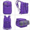 imageG4Free 45L Military Tactical Backpack 3 Day Assault Survival Molle Pack Bug Out Bag Travel Fishing Backpack RucksackPurple